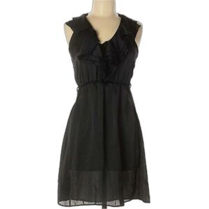 Converse neckline ruffles racerback black dress size XS